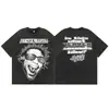 Verano 2025 Nueva Marca de Moda Europea y Americana Unisex Holgada Oversize Manga Corta Cuello Redondo Camiseta Vintage Versátil Estilo Americano Versión Delgada