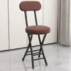 Respaldo de silla plegable silla de comedor para el hogar silla portátil para dormitorio de estudiante universitario taburete plegable de balcón taburete redondo ahorrador de espacio