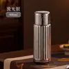 Taza de Agua Aislada de Titanio Puro de Alta Calidad con Pantalla Magnética de Temperatura y Características Antibacterianas, Taza de Titanio Columna Romana, Logo Personalizable, Taza de Agua Totalmente de Titanio