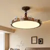 Luminária de Teto para Quarto Estilo Meio do Século Francês Nova Lâmpada Retrô Americana de Alto Padrão para Quarto Principal Lâmpada de Flor de Vidro para Sala
