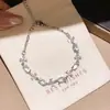 Pulsera Calada de Rombo de Circonita Transfronteriza Europea y Americana, Joyería de Mano Exquisita de Lujo Ligero de Alta Gama, Personalidad, Banda para la Mano, Temperamento, Versátil para Mujeres