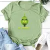 Camiseta Informal para Mujer Wish con Estampado en Inglés de Hombrecito Verde Divertido y Moderno Top de Moda para Mujer Camiseta Suelta para Mujer