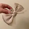 Popular pinza para el pelo de tela esponjosa con encaje de estrellas y lazo de gasa de burbujas, pinza de garra extragrande para recogidos en la parte posterior de la cabeza