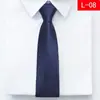 Fabricante Corbata Negra para Hombre Rayas Azul Corbata de Negocios Nudo Perezoso Corbata con Cremallera sin Nudo Venta al por Mayor en Stock