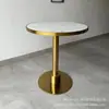 Conjunto de Mesa e Cadeiras para Negociação no Lobby do Star Hotel Club, Pequena Mesa Redonda para Restaurante de Hotel, Mesa de Jantar Redonda de Mármore de Luxo Leve