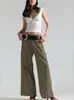 Pantalones Deportivos Casuales Retro de Estilo Europeo y Americano para Mujer, de Cintura Alta, Adelgazantes, Modernos, Versátiles, Pantalones Rectos de Pierna Ancha Estilo Americano