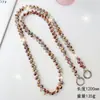 Lujo Ligero Nuevo Estilo Chapado Cristal Lágrima Perlas Cadena Cruzada Moda Cadena de Bolso de Moda Cadena para Colgar Teléfono Móvil Anti-Pérdida