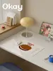 Mantel Individual de Cuero para Bocadillos de Té de Galleta para Uso Doméstico, Estilo Simple de Dibujos Animados, Mantel Resistente al Calor, Impermeable, a Prueba de Aceite, Alfombrilla de Ratón Lavable, PVC