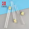 Botella de Vidrio Transparente de 25 ml, Botella para Líquido Oral, Botella Dispensadora Cosmética, Botella Controladora con Tapa Dorada, Botella con Tapa de Rosca, Venta al por Mayor de Fábrica
