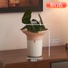 Maceta de Plástico Grueso Autoabsorbente Estilo Nórdico Extra Grande para el Hogar Simple de Resina con Plato Balcón Sala de Estar Control de Raíces