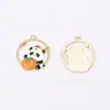 Acessórios de Joias Folha Verde Panda DIY Design Original Estilo Chinês Pulseira Pingente Chaveiro Corrente de Celular Pingente