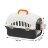 Transportadora de Aerolínea Específica para Gatos con Ventana Superior, Caja de Transporte Transpirable de Doble Puerta con Comedero, Suministros Portátiles para Mascotas para Uso en Automóvil