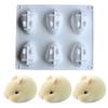 Tábua Grossa Tamanho 6 Peças Coelho Queda Molde de Silicone para Bolo Mousse Chocolate Pudim Tigela Ferramenta para Assar Bolo