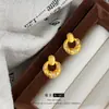 Ouro Areia Francês Vintage Vintage Escovado Diamante Torção de Pão Pingente Colar Design Corrente da Clavícula Brincos