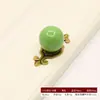 Puxadores de Porta de Armário de Sete Cores, Puxadores Cerâmicos de Furo Único para Armários e Gavetas, Puxadores Simples de Liga de Zinco para Móveis, Transfronteiriço
