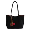 Bolsa tote minimalista de veludo para mulheres, versátil, grande capacidade, estilo retrô, 2026 bolsa de ombro retrô para o dia a dia, nova, de camurça