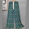 Pantalones de Pijama de Algodón Finos de Verano para Mujer con Estampado de Dibujos Animados, Pantalones de Pierna Ancha para Mujeres Embarazadas, Tallas Grandes, Adecuados para Usar Afuera, Pantalones Largos de Algodón, Exportación