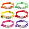 Collar antipérdida para gato perro mascota de 1 cm anillo de identificación para perro pequeño conejo collar ajustable con cascabel