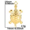 Tortuga de Aceite Europea y Americana de Acero Inoxidable Chapado en Oro de 18K Accesorios de Joyería DIY Colgante de Acero de Titanio