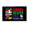 Comercio Electrónico Transfronterizo Copa Mundial 2026 en Estados Unidos, Canadá y México: Parche de Patchwork de Banderas de Estados Unidos y Canadá, Bandera de Torneo, Artículos para Animar