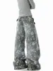 Jeans Rotos Estilo Americano con Estampado de Estrellas para Hombre, Nuevo Estilo Callejero de Verano, Pantalones Anchos Geniales, Pantalones Casuales Vintage