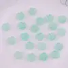 Flor de melocotón de cinco pétalos de vidrio de color degradado de 13 mm con agujeros, flor pequeña tridimensional de degradado accesorio para horquilla de pelo DIY, pendiente