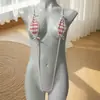 Estilo Puro Desejo Plus Size com Alças Largas Que Não Apertam a Pele, Body Biquíni de Três Pontos, Lingerie Sexy, Conjunto Multicolorido com Amarração
