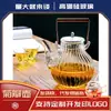 Bule de Chá de Luxo Leve Vidro Doméstico Grande Capacidade Pote para Chá Aromático Conjunto de Borossilicato Alto Bule para Ferver Conjunto de Chá Bule com Tampa de Crisântemo