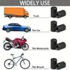 Tapas de válvula coloridas de aleación de aluminio para bicicleta estilo americano moleteadas, tapas de válvula de neumático de coche, tapas antipolvo para sedán