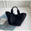 Bolsa de Lona com Letras da Moda para Mulheres 2026 Nova Bolsa Tote Casual de Grande Capacidade para Trabalho e Deslocamento Bolsa de Ombro Feminina