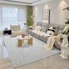Alfombra nórdica tejida a mano alfombra de sala de estar alfombra de mesa de centro manta de sofá estilo lujo ligero blanco amarillo hogar dormitorio habitación alfombra de piso