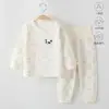 Conjunto de roupas de outono para crianças, pijama A-class para bebê, conjunto de roupa íntima térmica para bebês, conjunto de duas peças sem costura de algodão puro para outono