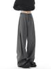 Cleanfit Pantalones Grises de Alta Gama con Sensación para Hombre Primavera Nuevo Sueltos Pantalones de Traje Rectos de Pierna Ancha Baggy Casuales
