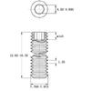 Tornillo de cabeza hexagonal de acero inoxidable 304 con extremo plano y cabeza plana DIN913, tornillo sin cabeza, M3-M10