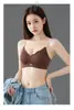 Camisola Sexy de Tirantes Finos de Verano, Espalda Hermosa, Sujetador Invisible sin Costuras para Mujer, Recoge Pecho Pequeño, Anticaída, Sujetador Fino Inalámbrico