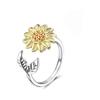 Anillo giratorio transfronterizo nuevo, diseño de nicho femenino, anillo giratorio personalizado de moda, estilo frío moderno, ligero y de lujo.