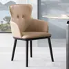 Centenas de cadeiras de jantar minimalistas italianas com um toque de luxo leve e de alta qualidade, encosto em madeira maciça, braços de jantar, cadeiras da moda para uso doméstico, design moderno