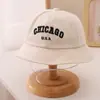 Chapéu de Pescador Infantil com Letra Moda Primavera e Verão Novo Ursinho Cartoon Chapéu de Sol Ins Chapéu de Sol Bacia Bebê 2-6 Anos