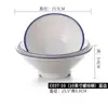 Tazón de Melamina con Borde Azul, Tazón Comercial, Tazón para Pescado encurtido, Tazón Picante para Hot Pot, Tazón Grande para Fideos de Arroz, Tazón de Sopa para Restaurante, Tazón para Arroz, Tazón Redondo Pequeño