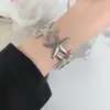 Joyería Transfronteriza de Acero de Titanio Europea y Americana, Pulseras de Diseño de Moda y Exagerado, Pulseras Ajustables de Gama Alta de Nicho que No se Desvanecen
