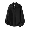 Yidao Vintage 2025 Otoño/Invierno Nueva Marca de Tendencia Juvenil Suéter de Cuello Alto con Media Cremallera para Hombre Ropa de Punto Cálida Casual