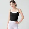 Chaleco de Yoga con Almohadillas en el Pecho para Mujer, Sujetador de Color Contrastante a Prueba de Impactos, Top de Entrenamiento para Pilates, Ropa Interior de Fitness, Ropa de Yoga