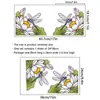 Cbccht101-116 Calcomanía Decorativa de Vidrio para Esquina de Ventana a Color de Doble Cara Transfronteriza con Adhesivo, Película Decorativa de Vidrio Floral y de Pájaros Ultra Transparente