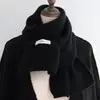 Bufanda de Punto Roja Versátil Estilo Coreano de Invierno para Mujer, Nuevo Calentador de Cuello de Alta Gama Atmosférico Cálido y A prueba de Viento para Parejas