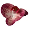 Flor de Falenopsis Individual Simulada 3D de Alta Gama PU Dorado Púrpura DIY Accesorios para Pared de Flores de una Sola Cabeza Material Floral Flor Artificial