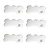 Comercio exterior acero inoxidable al contado Hueso marca de mascotas perro colgante pie hueco moda collar anti-pérdida placa de nombre