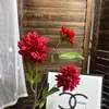 Comércio Exterior Artificial 3 Cabeças Linda Flor Flor de Casamento Material para Arranjo de Chão Estrada Dahlia Artificial Flor Artificial para Casa