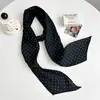Estilo Francés Estilo Hepburn Bufanda Pequeña de Seda Vacaciones de Primavera y Verano Chifón Retro Punto de Ola Pulsera Estilo Occidental para Mujer Bufanda Larga Versátil Accesorios