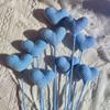 Buquê Tecido Finalizado Dia das Mães Dia dos Namorados Chinês Flor de Lã Crocheted Cor Pura Coração Buquê de Lã Coração de Pêssego Simulado