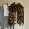 Lenço de Seda de Bali para Mulheres, Novo Lenço Fino de Seda com Padrão de Zebra, Lenço de Cabeça, Lenço para Fotografia de Viagem, Estampa de Leopardo